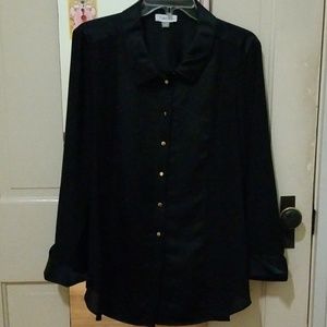 Women's Calvin Klein tuxedo shirt